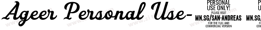 Ageer Personal Use字体转换